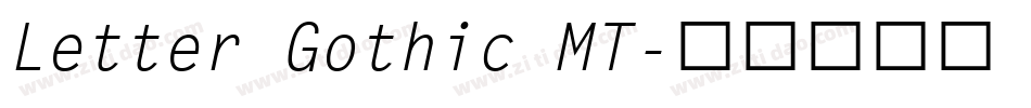 Letter Gothic MT字体转换